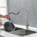 Pull Down Kitchen Tap Hot Sale Brushed Brass Pull Down Kitchen Faucet Factory